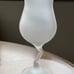 Vintage Libbey “Watusi” Pastel Satin Frosted Glass Zig-Zag Stem Cocktail (Set 4)