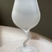 Vintage Libbey “Watusi” Pastel Satin Frosted Glass Zig-Zag Stem Cocktail (Set 4)