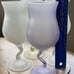Vintage Libbey “Watusi” Pastel Satin Frosted Glass Zig-Zag Stem Cocktail (Set 4)