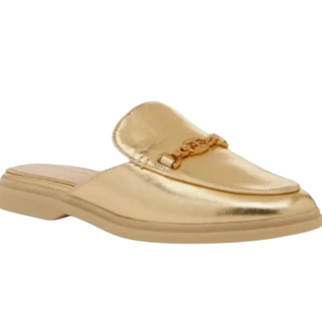 Sam Edelman KIRA BIT MULE AMBER GOLD LEATHER Gold Slip-On Loafers size 7 New