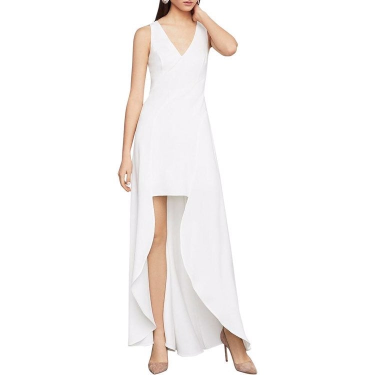 BCBG MaxAzria white high low dress