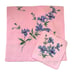 Pink Fieldcrest Velour Bath Towel Wash Cloth Blue Floral Cottage Core 1990s Vtg