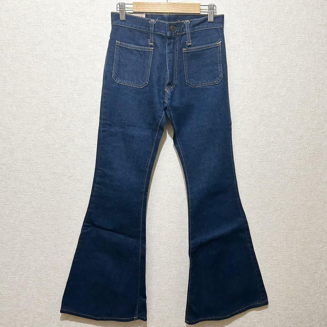 1970s BISON Denim Super Bell Bottom w28