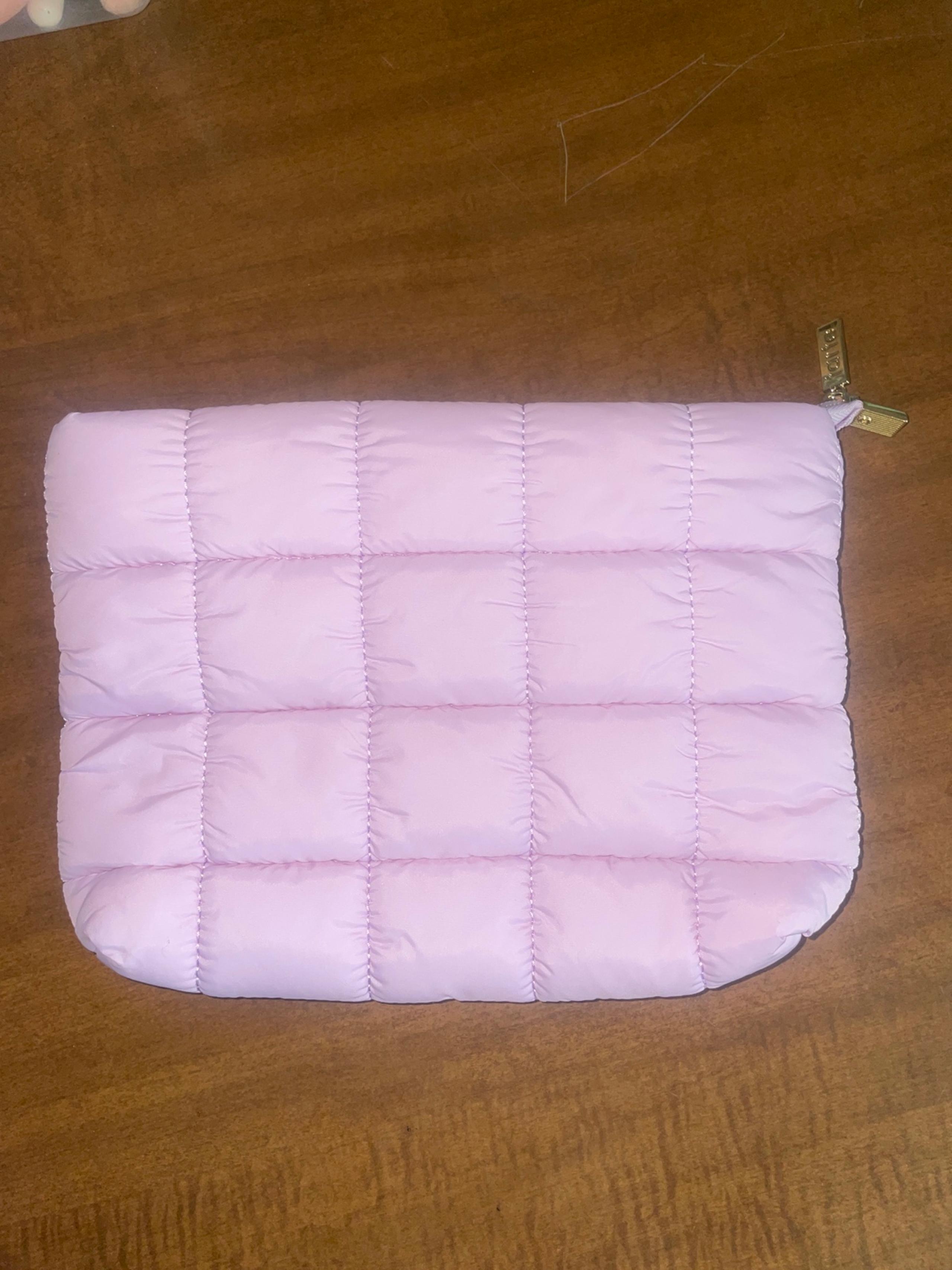 Tarte Lavender Lilac Puffer Puffy Cosmetics Bag Makeup Bag NEW