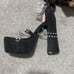 Holy Revelation Platform Heels- Rhinestone