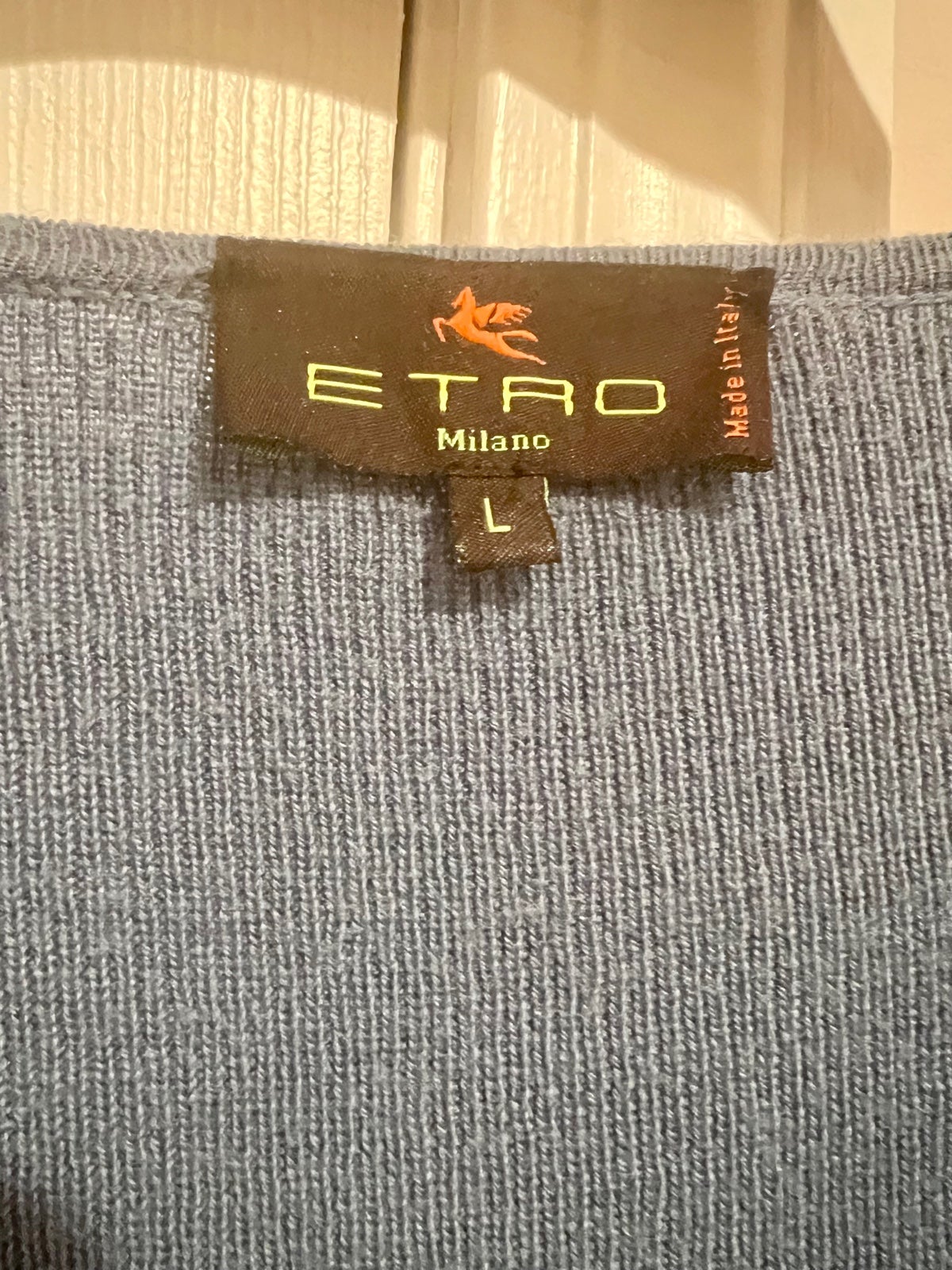 ETRO Milano lana wool knit V neck sweater L store
