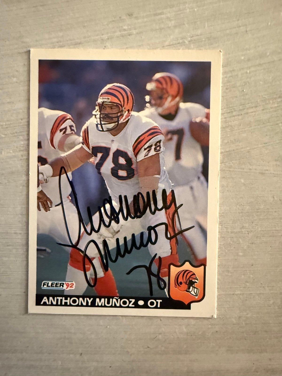 Anthony Munoz Autographed Football Card