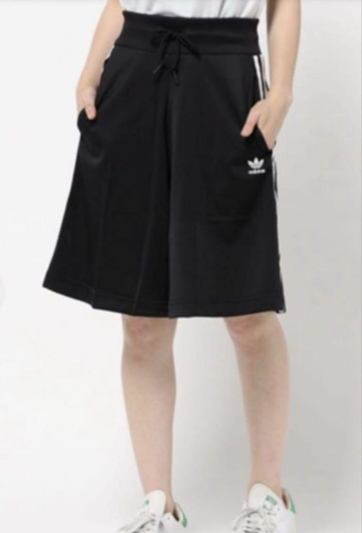 adidas 3 STRIPES CULOTTE TRACK PANTS Black