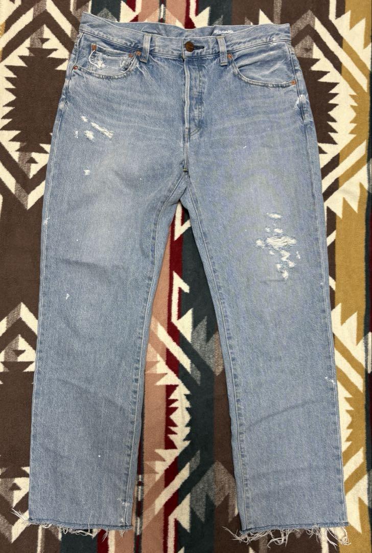 Red Card Tokyo Denim Paint Damage Processing Made in Japan