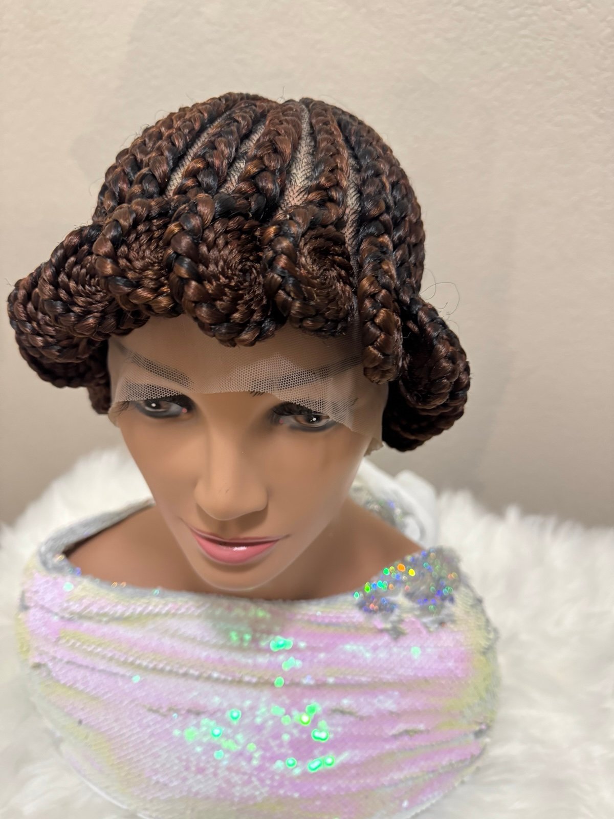 Braided Cornrows Wigs for African Women