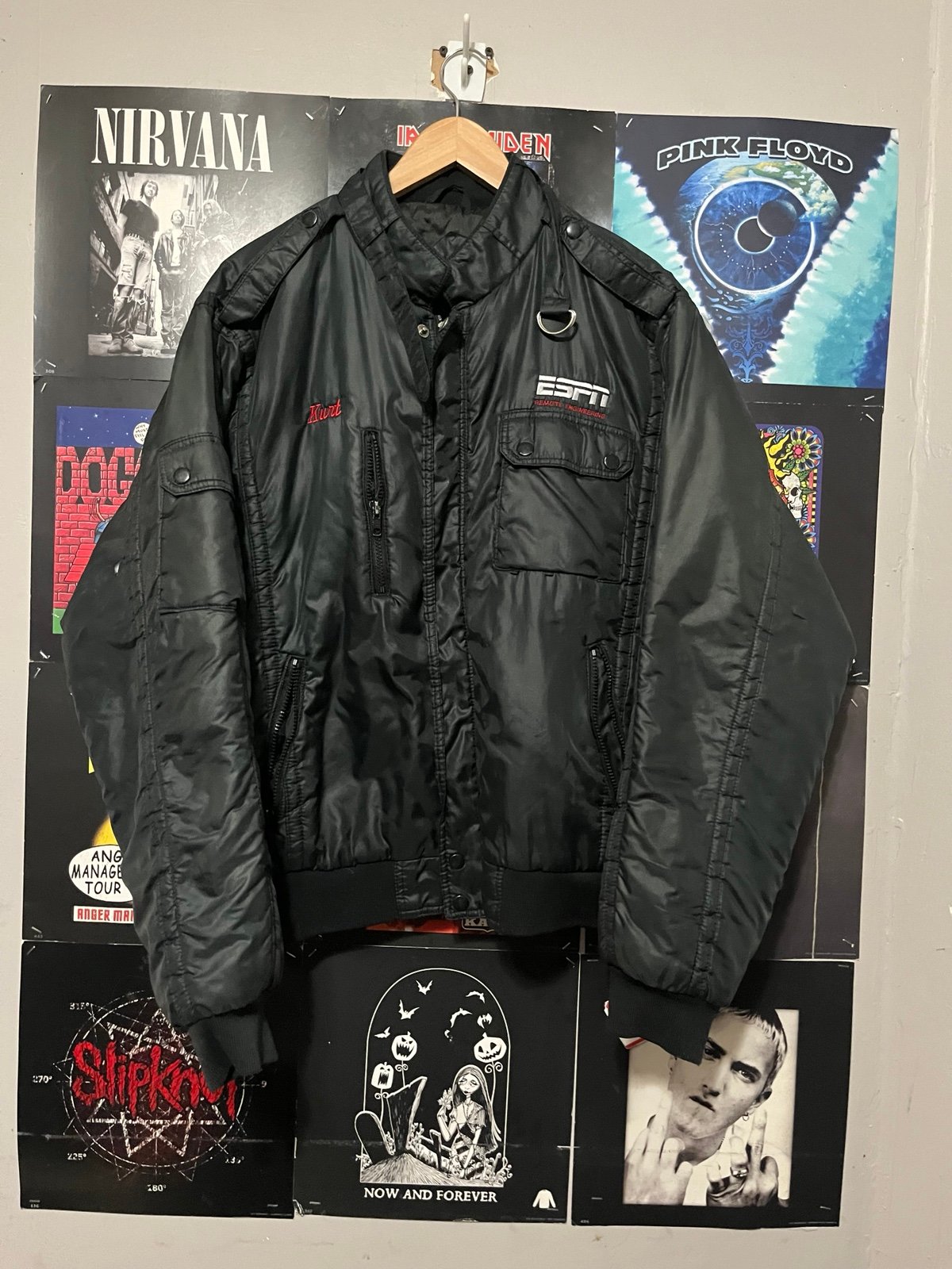 Vintage 90’s ESPN Remote engineering Puffer jacket