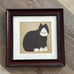 FIDDLESTIX SIGNED CUSTUM FRAMED FOLK ART CAT PICTURE WALL ART