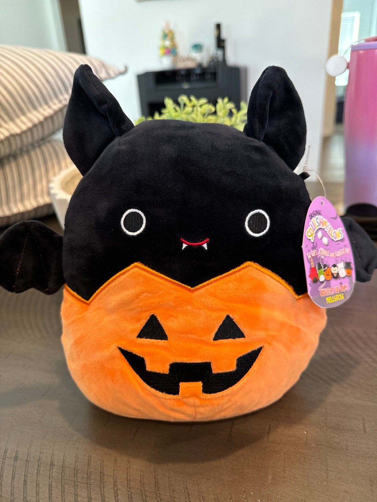 OG Halloween Squishmallow Emily in jack-o'-lantern