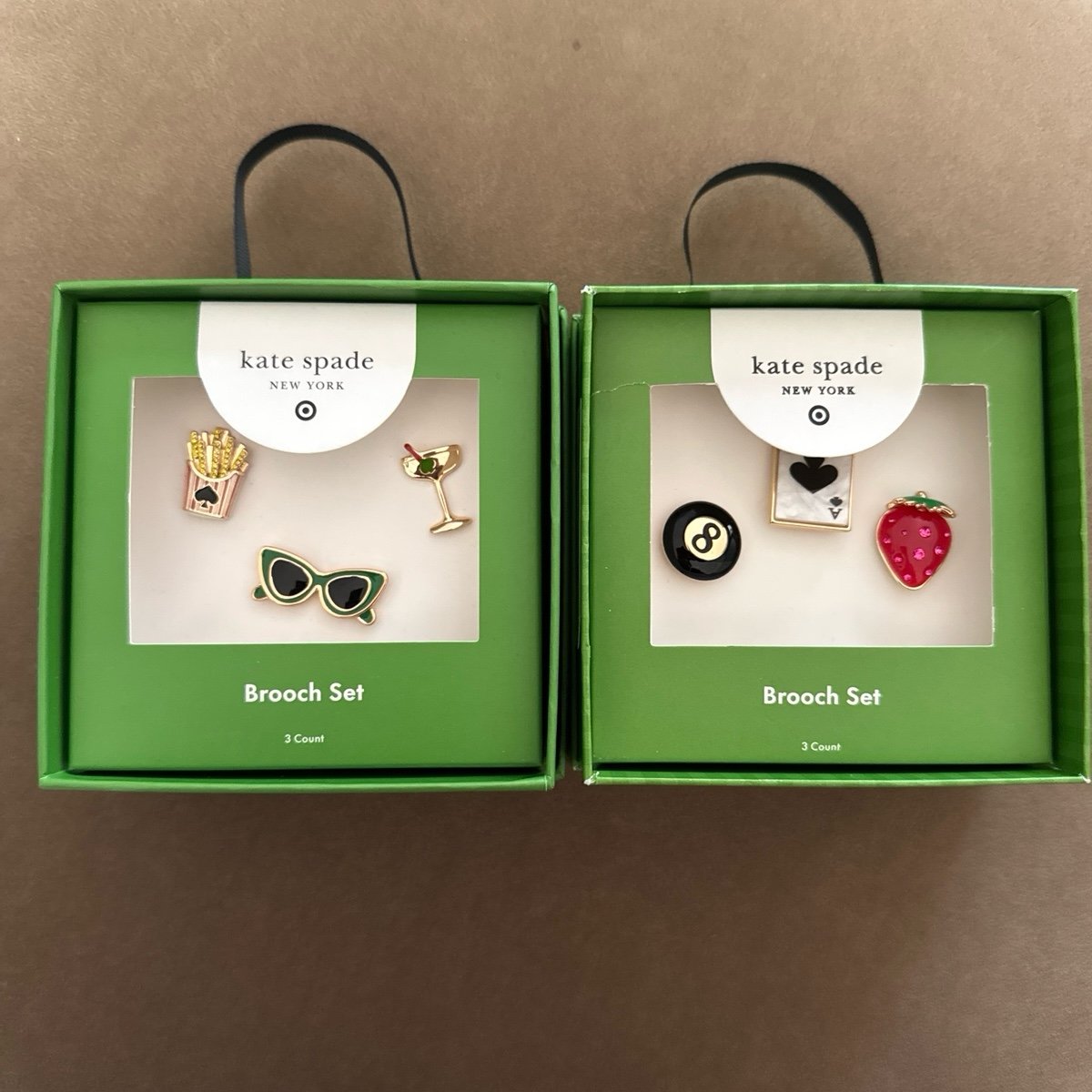 Kate Spade Target Collection Two Brooch Sets