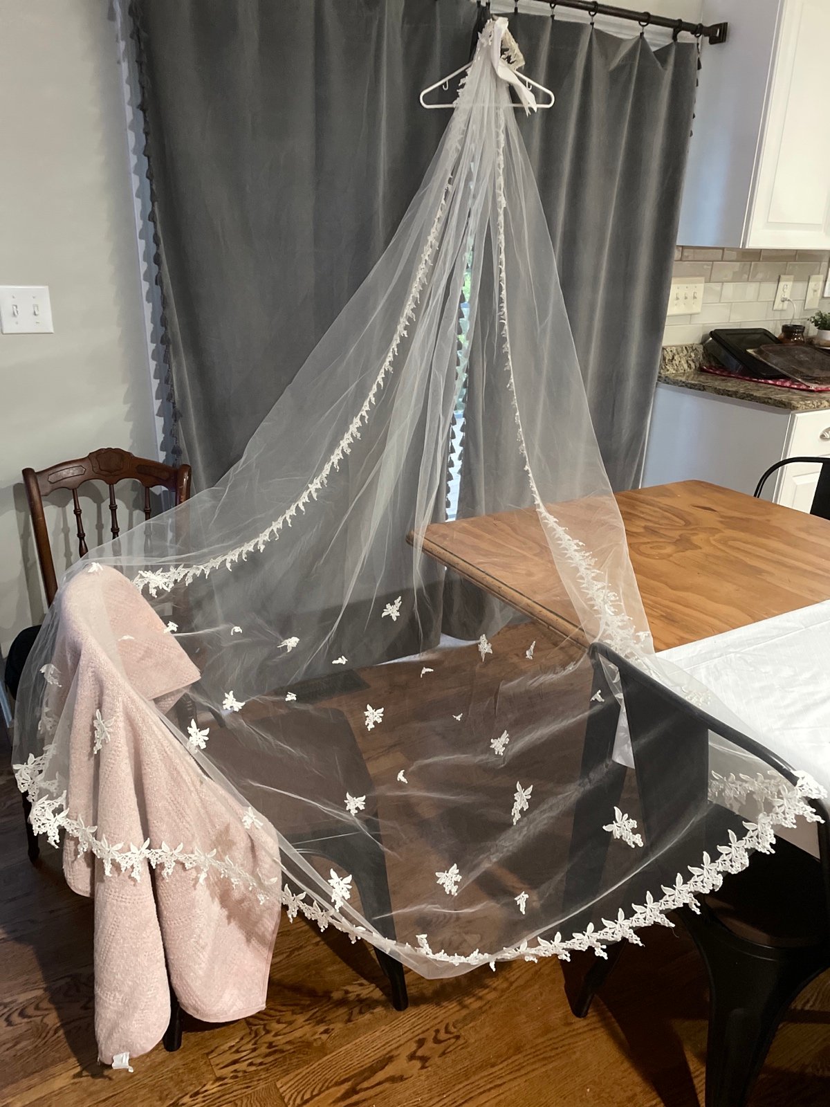 Vintage White wedding veil