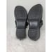 Crocs Cobbler Womens Clogs Size 8 Black Leather Buckle Strap Slip On Mules Shoes