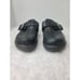 Crocs Cobbler Womens Clogs Size 8 Black Leather Buckle Strap Slip On Mules Shoes