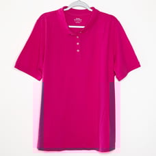 Lands End 2X Cotton Polo Short Sleeve Fuchsia Pink NEW!