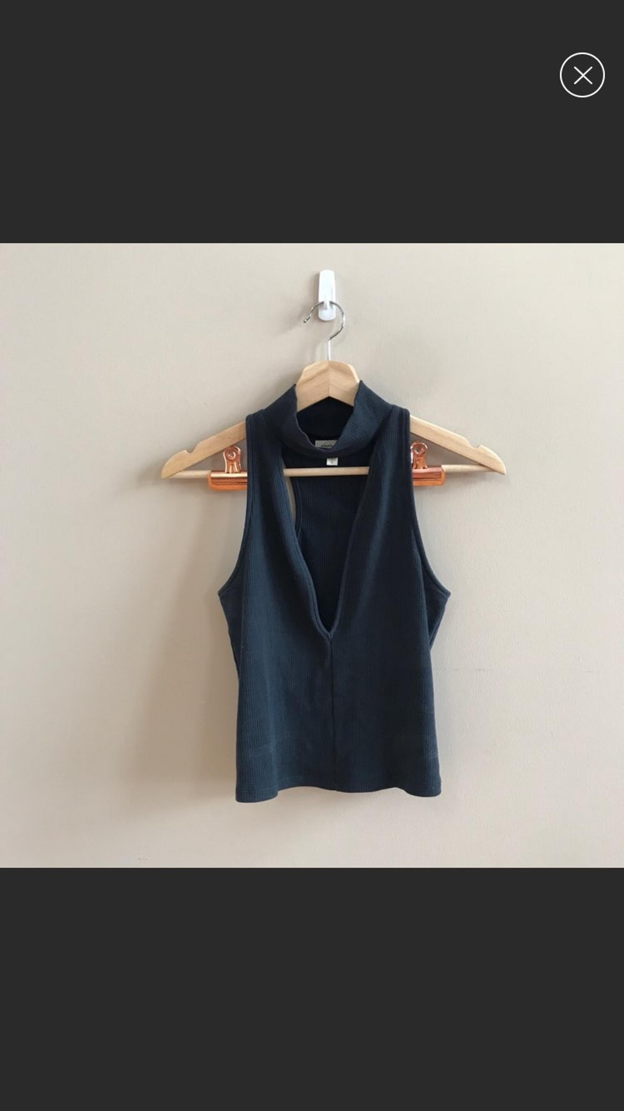 low v mock turtleneck tank top