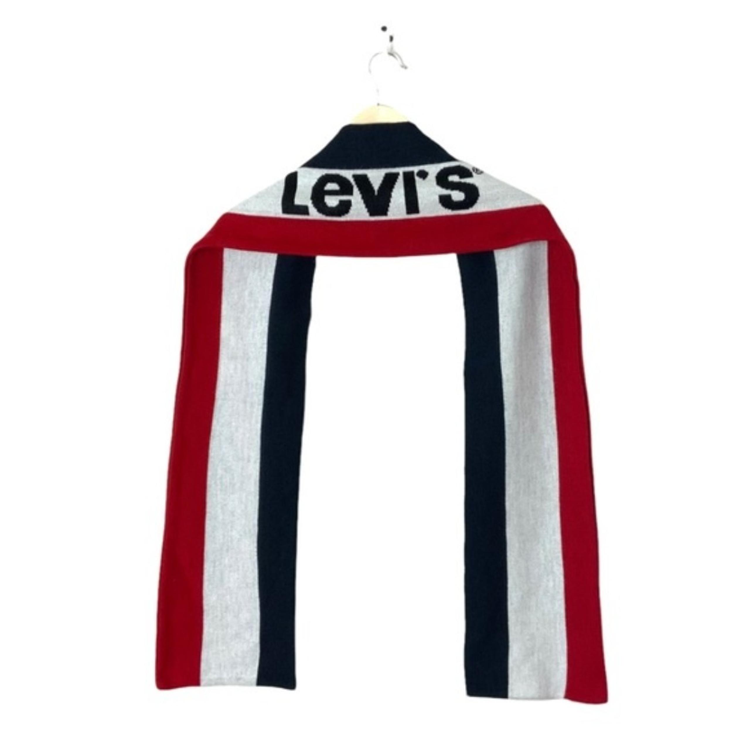 Levi’s Logo acrylic knit scarf