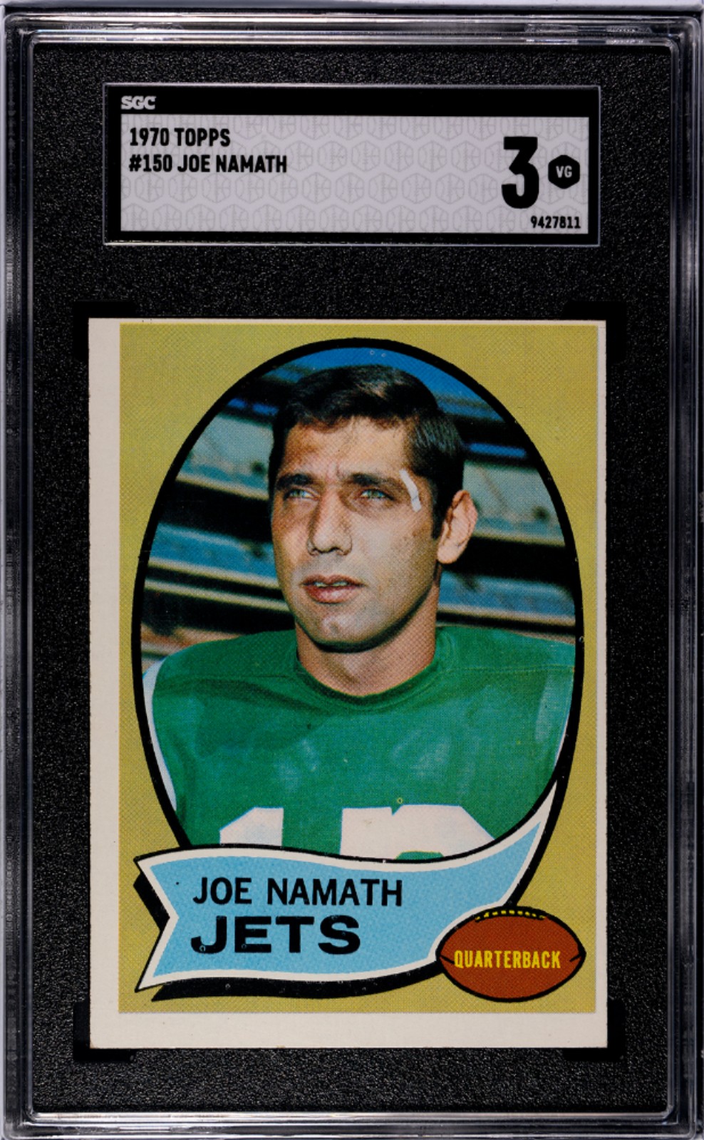 1970 Topps #150 Joe Namath SGC 3