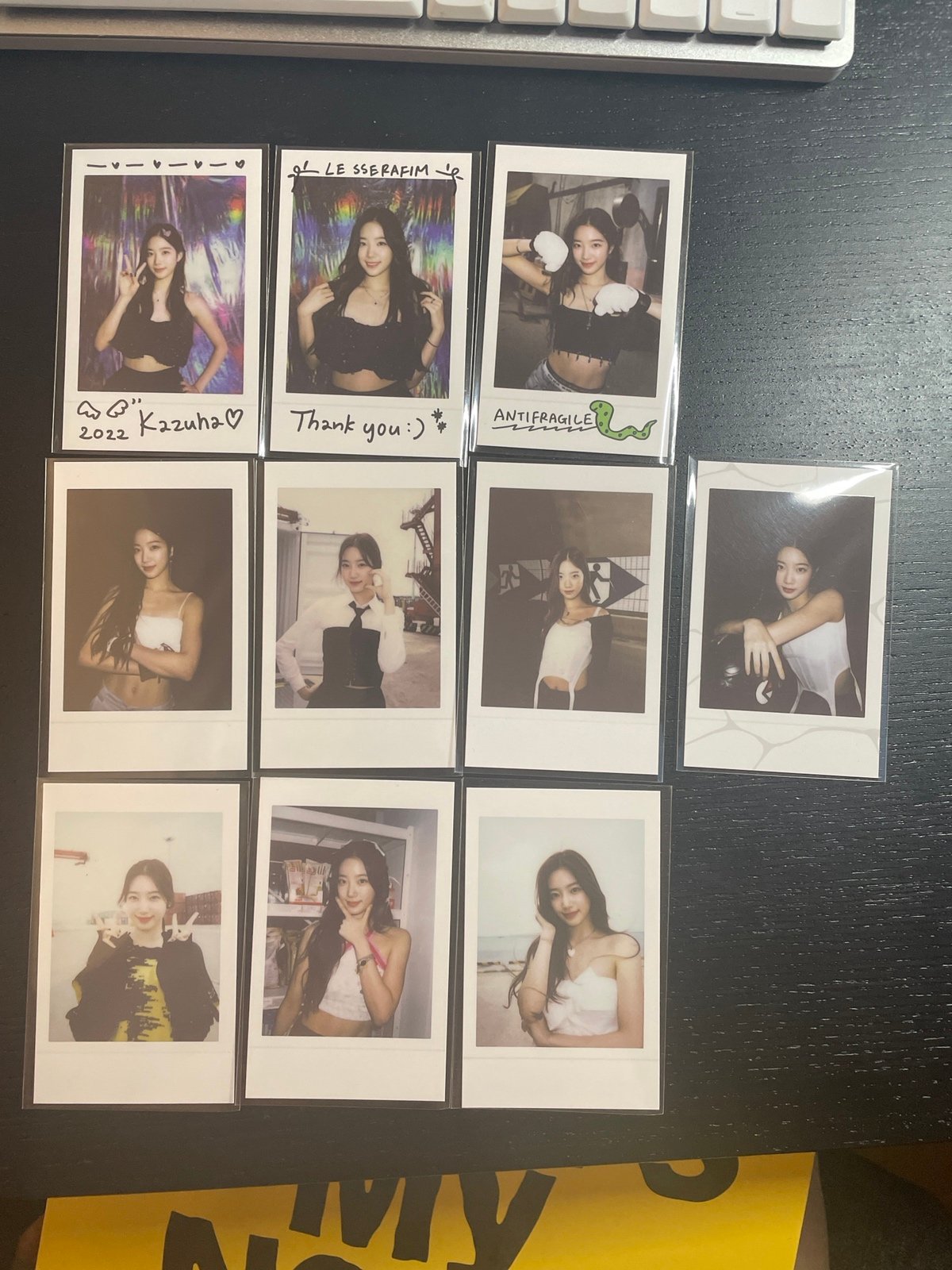 Lesserafim kazuha antifragile merchandise Polaroid random photocard trading card
