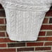 Express Tan Cable Knit Ribbed Cowl Neck Short Sleeve Sweater