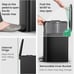 Small Bathroom Trash Can with Lid Soft Close, Step Pedal, 6 Liter / 1.6 Gallon