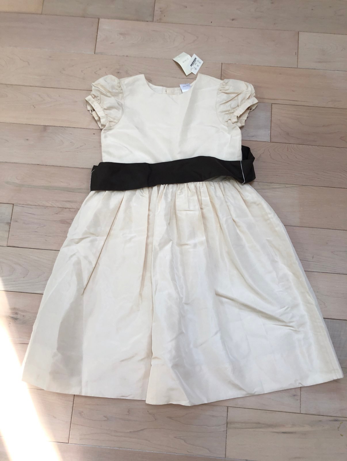 Crewcuts silk ivory girls large Dress