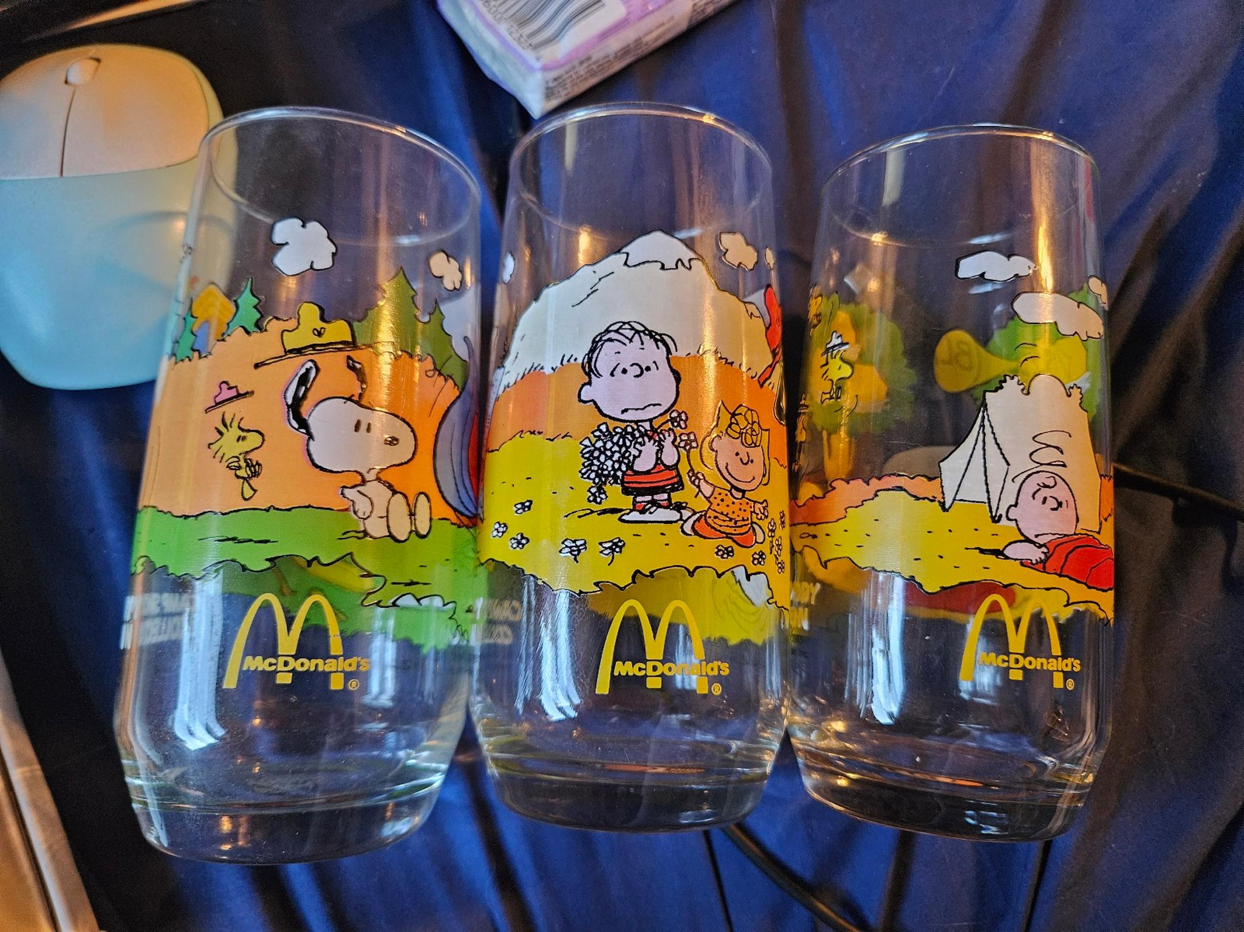 McDonalds Snoopy Glasses from the 80s