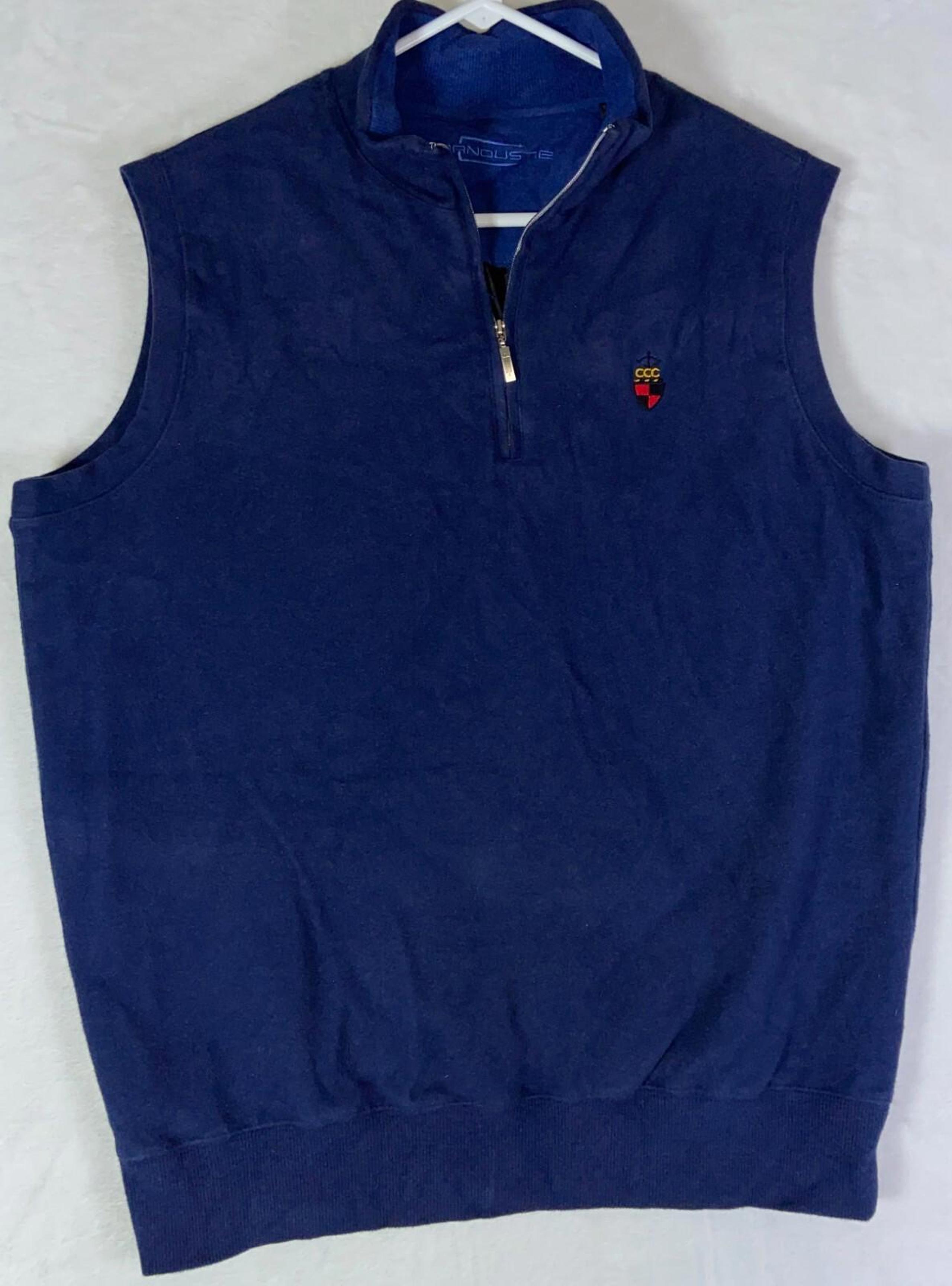 Carnoustie Mens Golf Vest 1/4 Zip Medium Lined Windbreaker Columbus Country Club