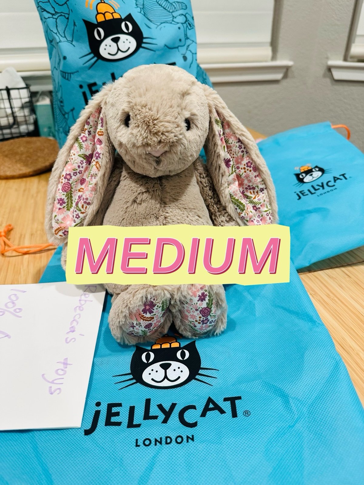 AUTHENTIC Jellycat Blossom Blush Bunny Petal - Medium