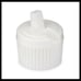 300 count, Neck Size20-410 Plastic White Ribbed Caps with Directional Spout