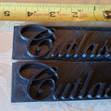 Vintage Oldsmobile PC Carbon Fiber 3D printed Logos