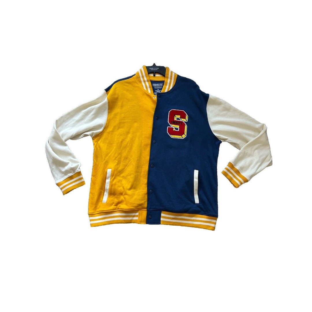 PEANUTS Snoopy Varsity University Bomber Jacket, ADULT Size XL New