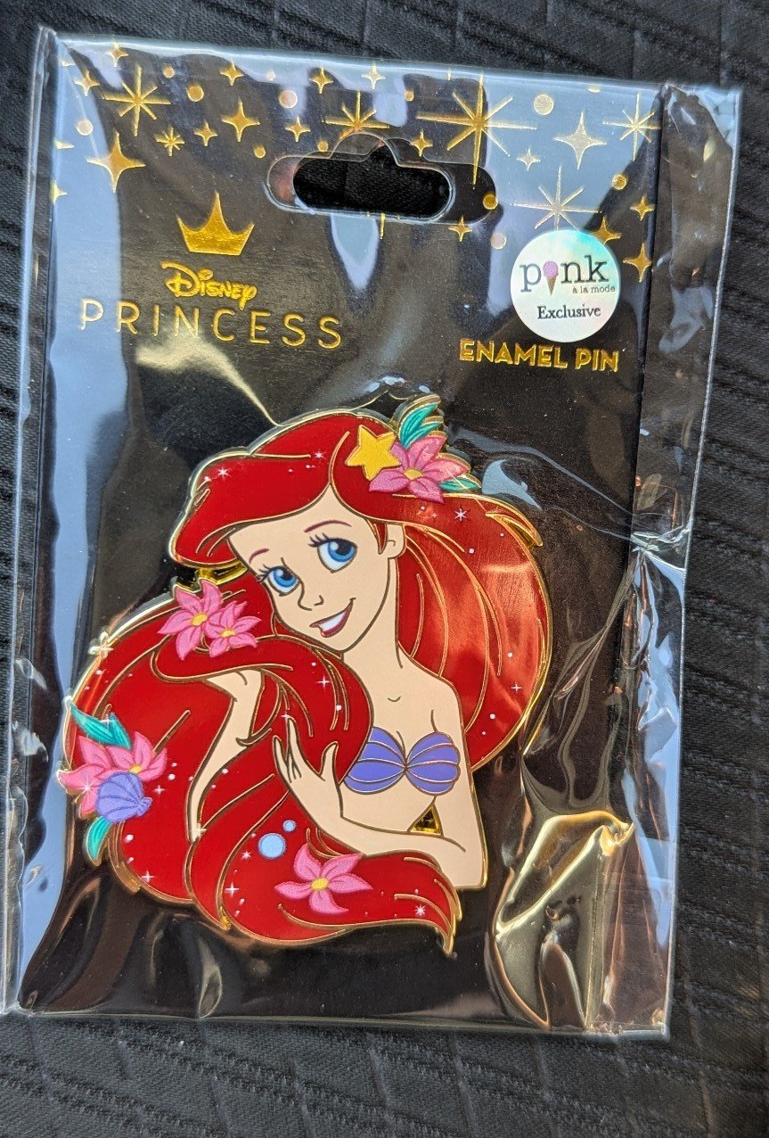Disney - The Little Mermaid Ariel Floral Series Pin - Pink a la Mode PALM