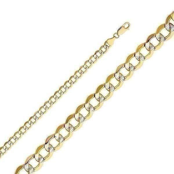 14K real gold Cuban Bavel bracelet | 6.6 mm | Real Gold chain |