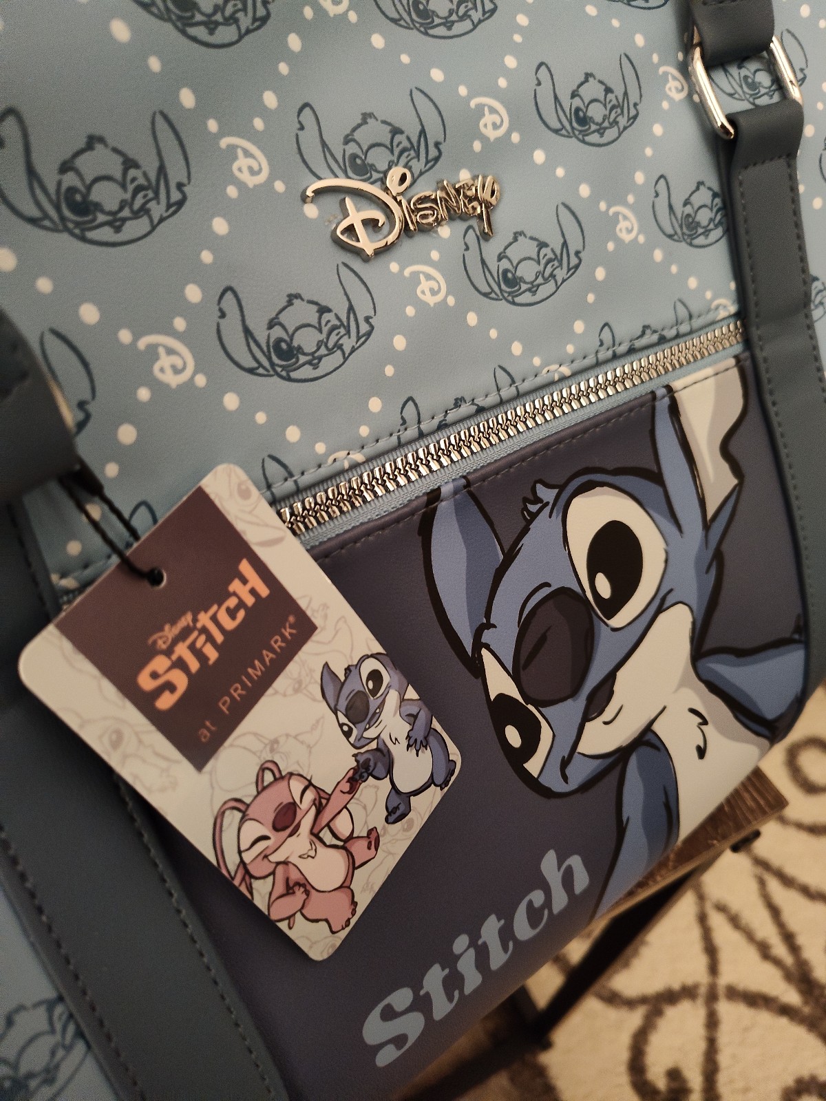 Disney Lilo & Stitch Classic Blue Holdall Weekender Travel Bag