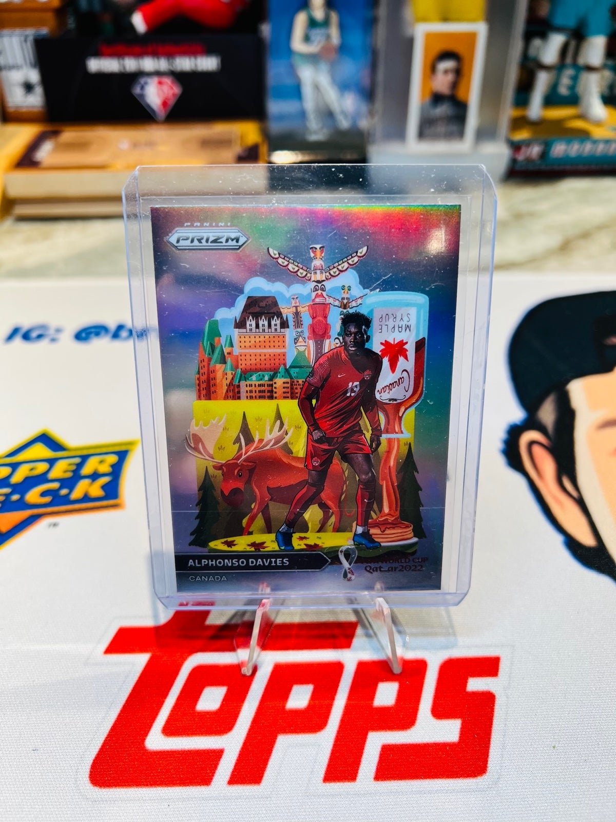2022 Prizm World Cup Soccer Alphonso Davies National Landmarks Case Hit SSP!