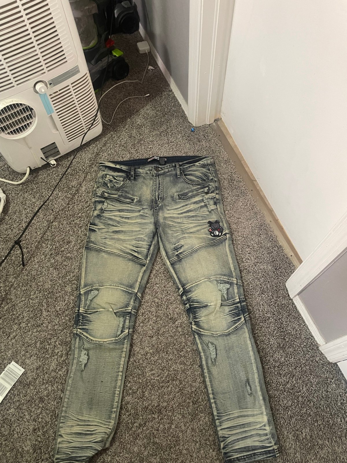 BKYS JEANS W LIGHT BLUE W WHITE