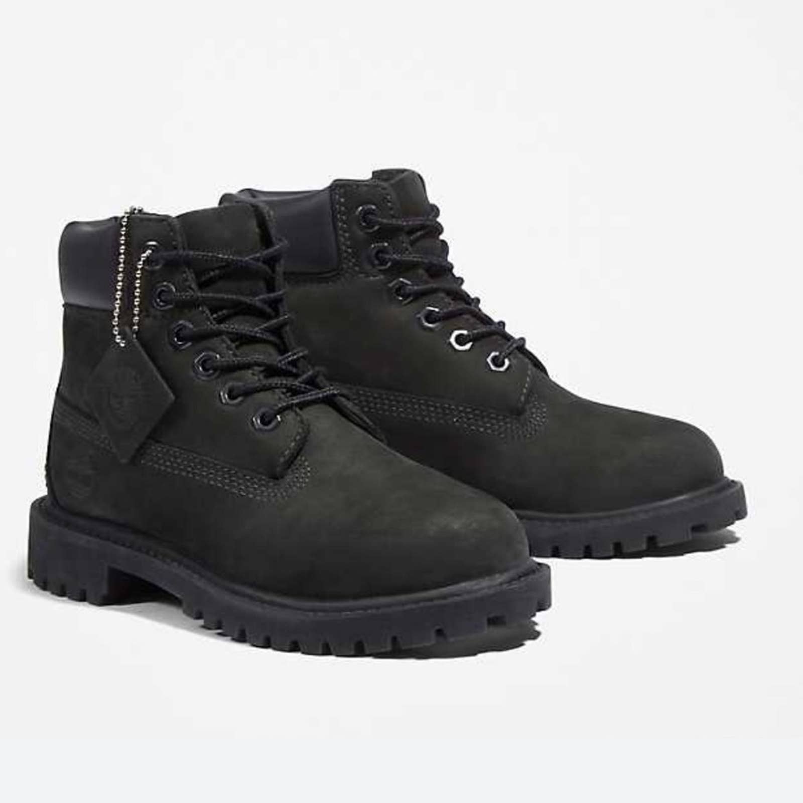 Timberland Youth Premium 6-Inch Sz 4 Waterproof Black Boot