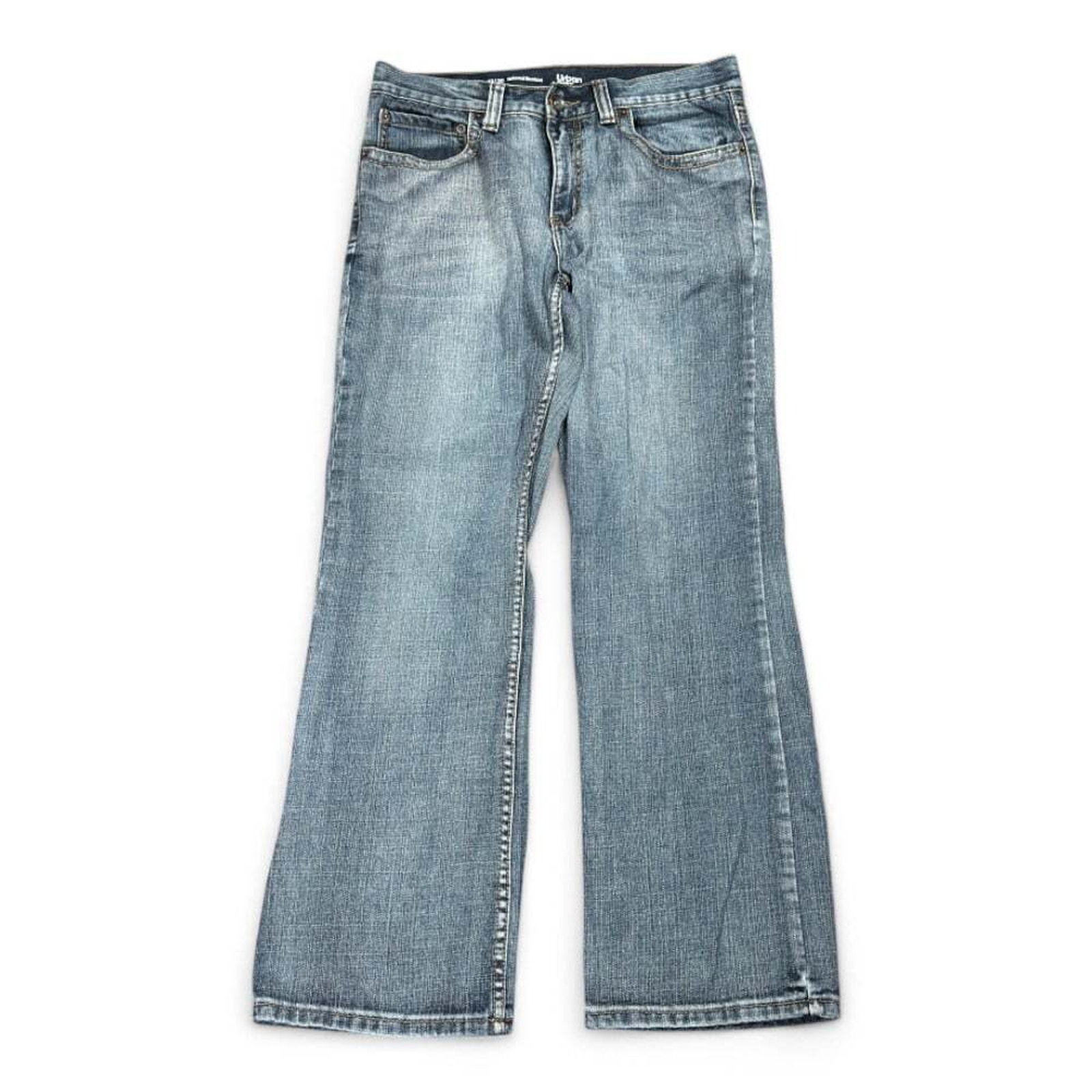 Urban Pipeline Jeans Mens 33x30 Blue Relaxed Fit Bootcut Dark Wash Cotton Cowboy