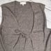Bryn Walker Cashmere Lambswool Angora Sweater Vest with Front Tie Taupe Medium