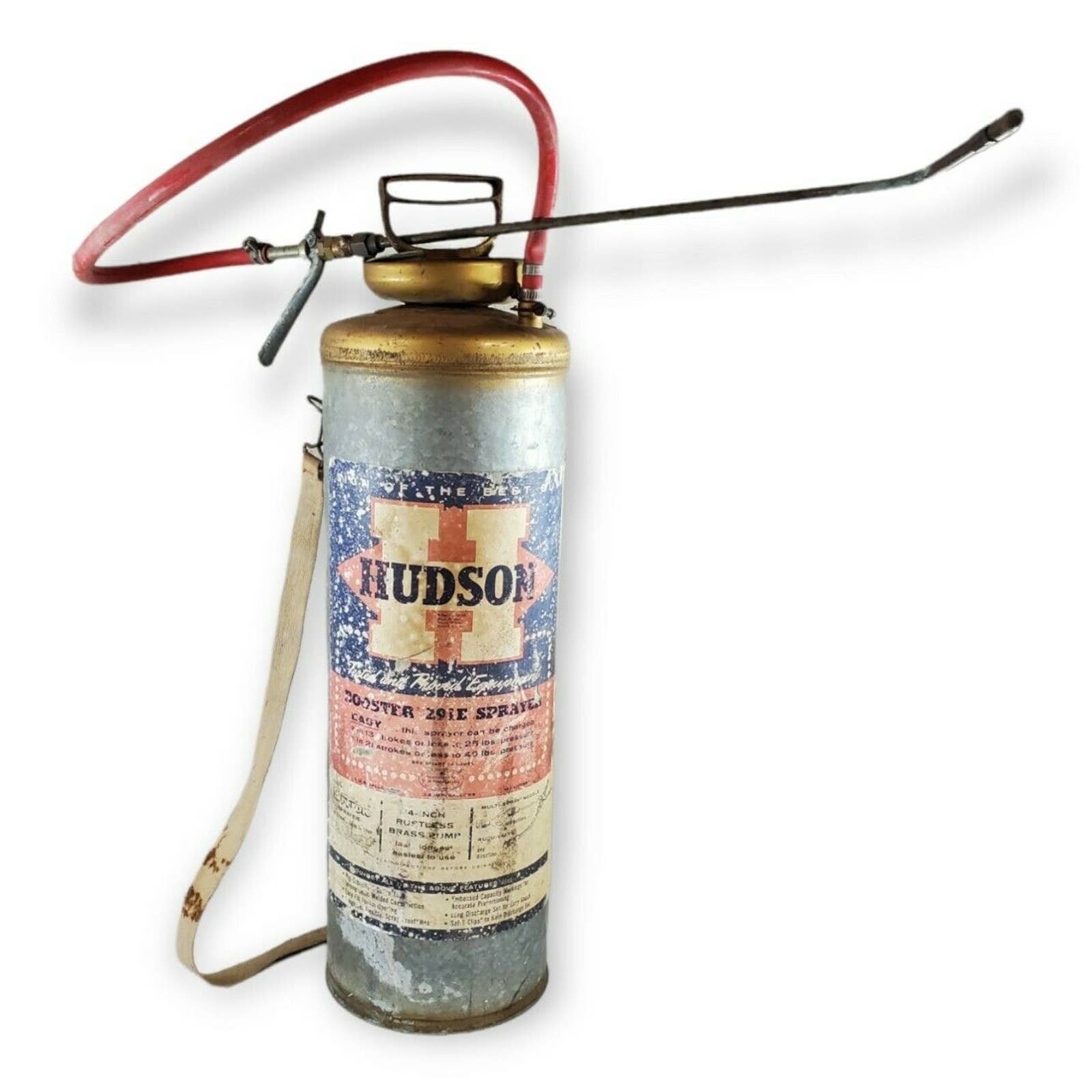Vintage BRASS HUDSON SPRAYER Antique Bug Insect Poison Old 1950's