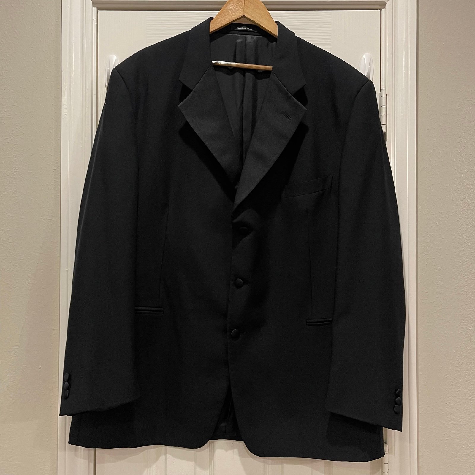 Vito Rufolo Men’s 100% Wool Tuxedo Coat Size 48 Made In Italy Wedding