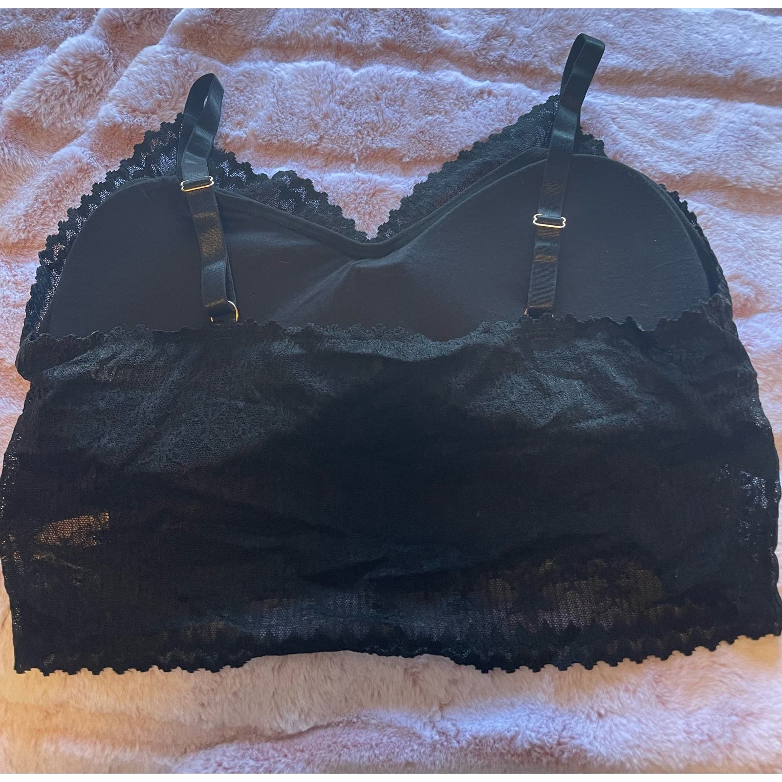 Jady K Skye Lace Bralette Black 1x/2x New