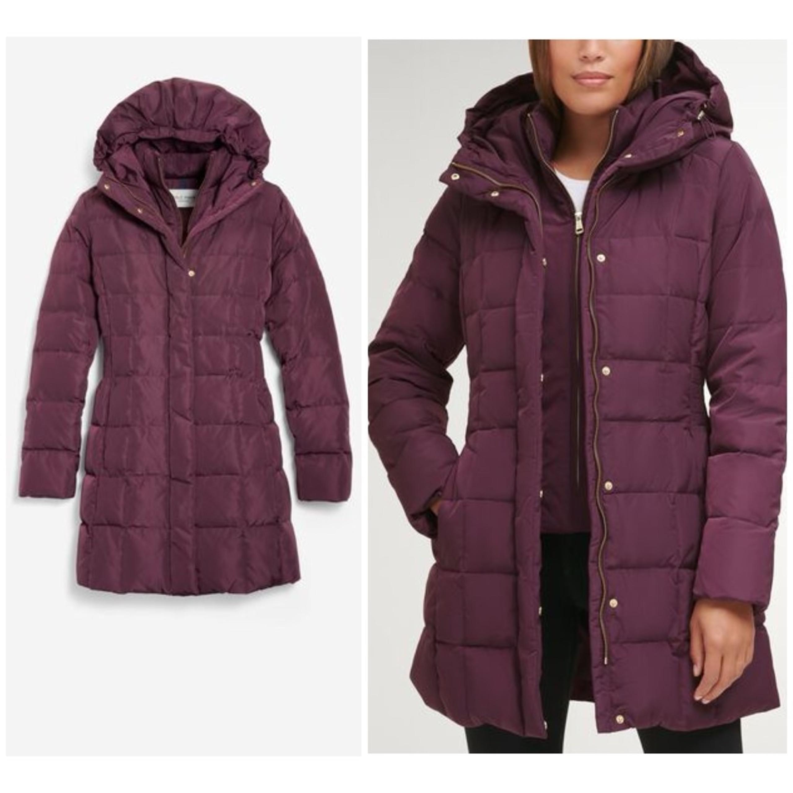 Cole Haan Womans Jacket Down Winter Coat Plum Purple Size M