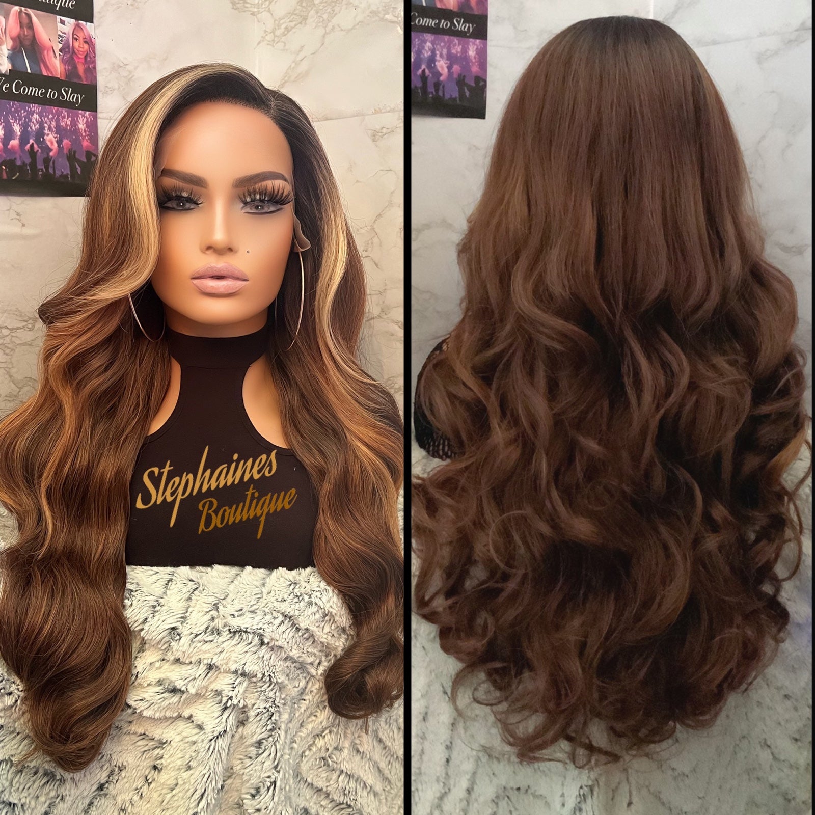 Human Hair blended lace front wig