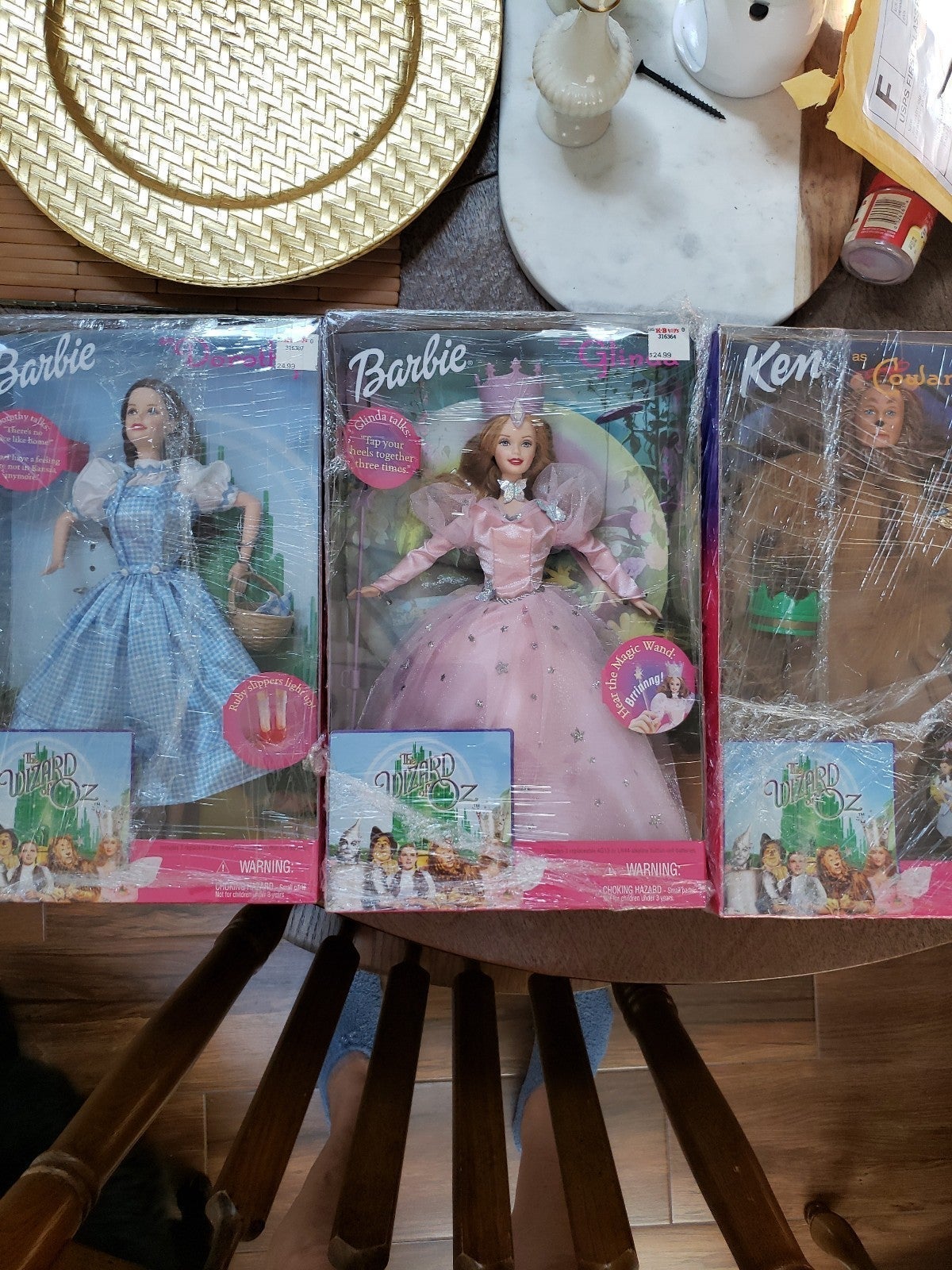 1999 THE WIZZARD OF OZ BARBIE DOLLS Lot of 3