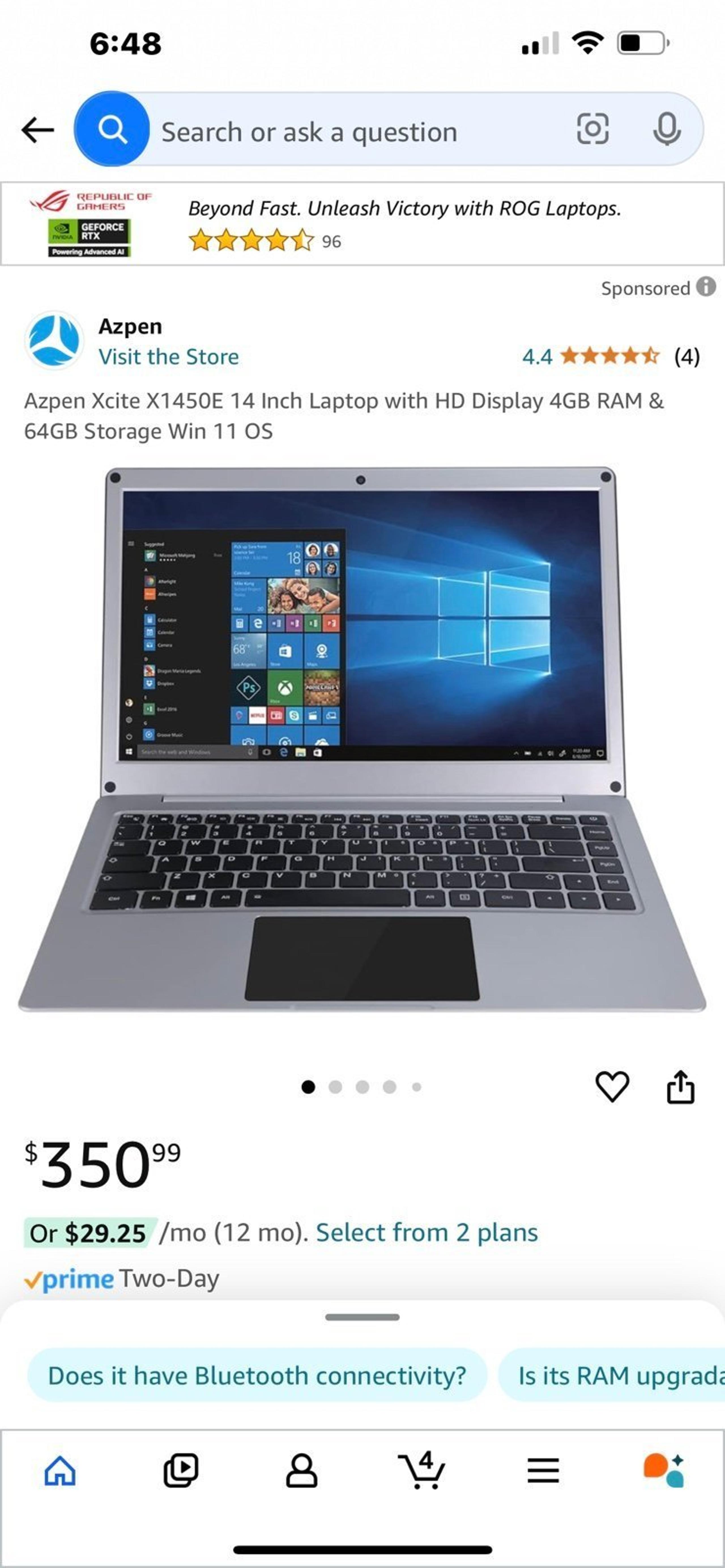 Azpen 14” Laptop Windows 10 Refurbished